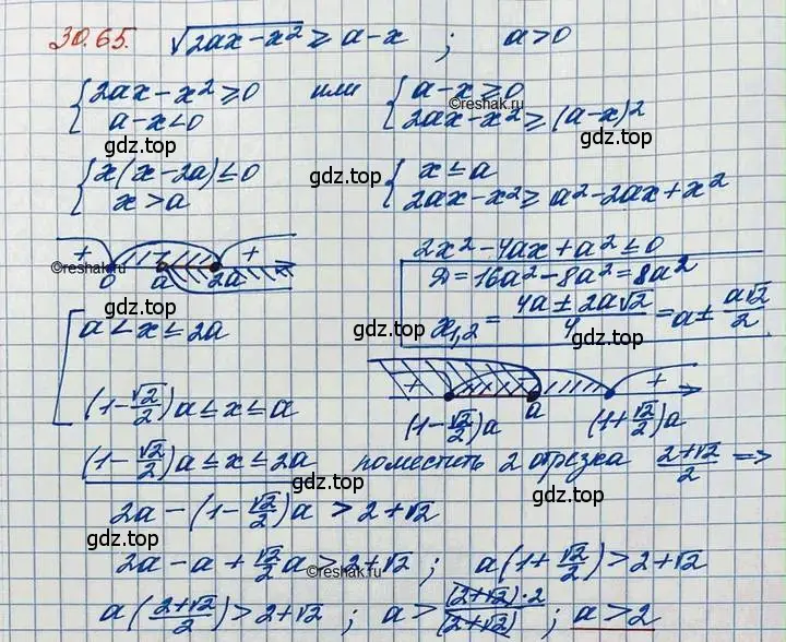 Решение 3. номер 30.65 (страница 199) гдз по алгебре 11 класс Мордкович, Семенов, задачник 2 часть