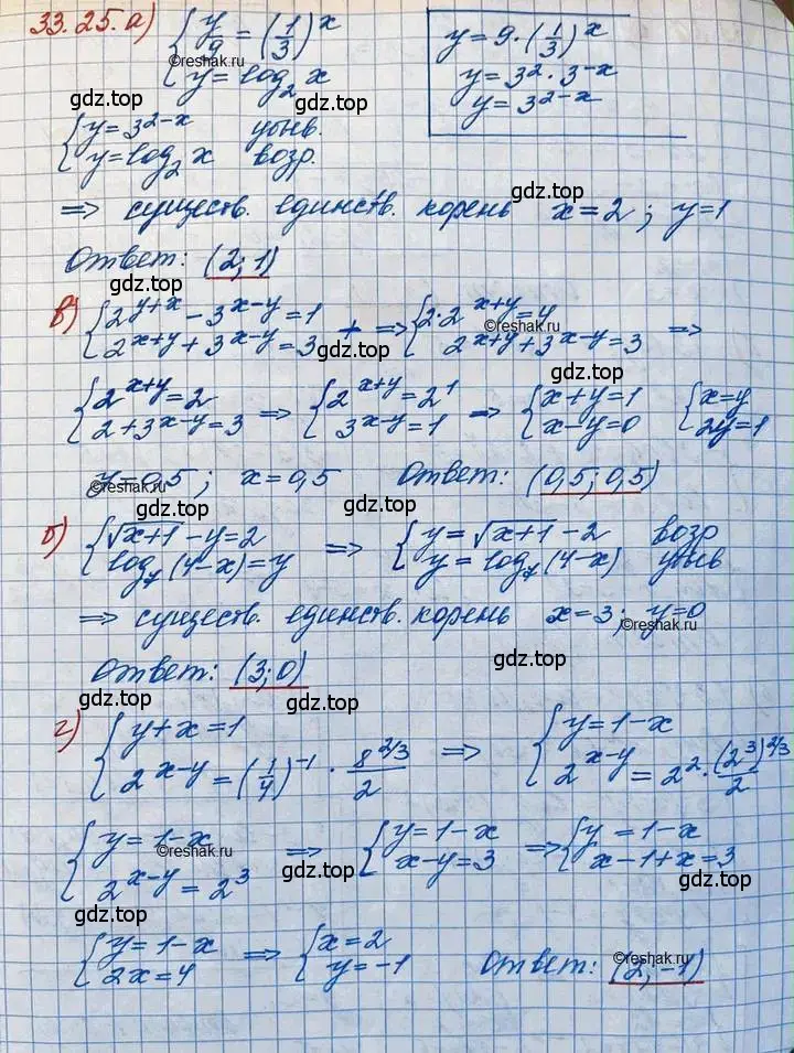 Решение 3. номер 33.25 (страница 213) гдз по алгебре 11 класс Мордкович, Семенов, задачник 2 часть