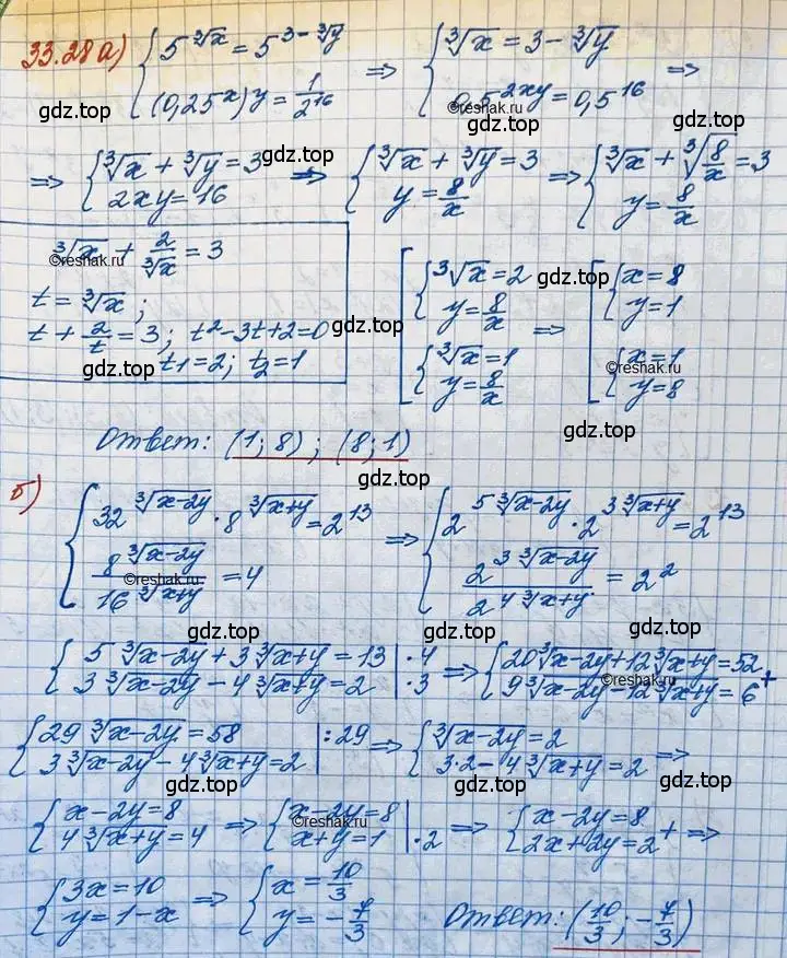 Решение 3. номер 33.28 (страница 213) гдз по алгебре 11 класс Мордкович, Семенов, задачник 2 часть