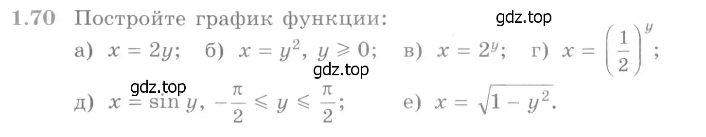 Условие номер 1.70 (страница 32) гдз по алгебре 11 класс Никольский, Потапов, учебник 1 часть