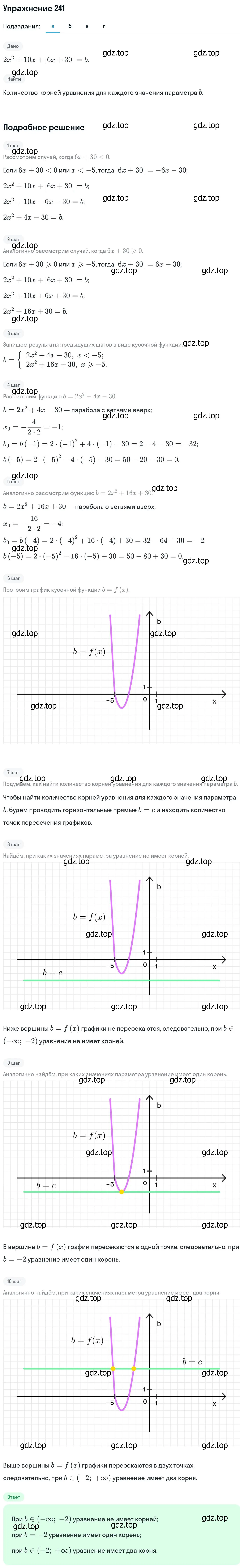 Решение номер 241 (страница 430) гдз по алгебре 11 класс Никольский, Потапов, учебник