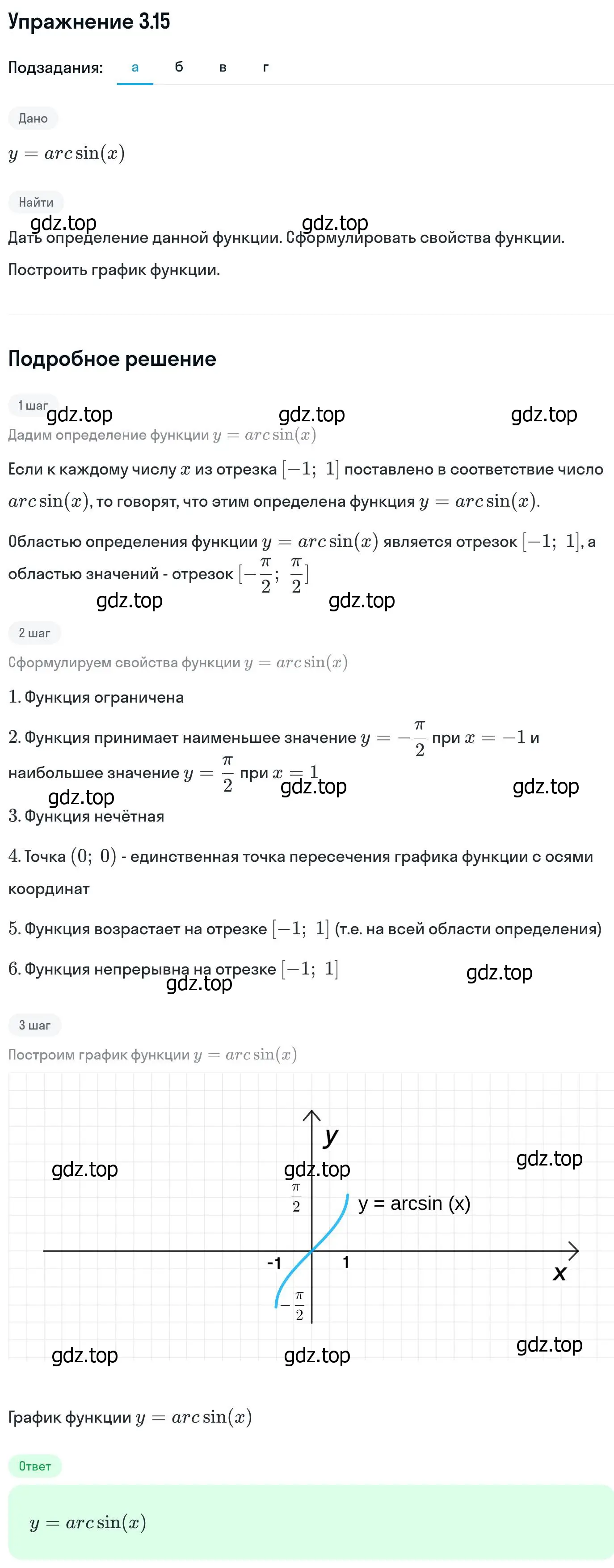 Решение номер 3.15 (страница 84) гдз по алгебре 11 класс Никольский, Потапов, учебник 2 часть