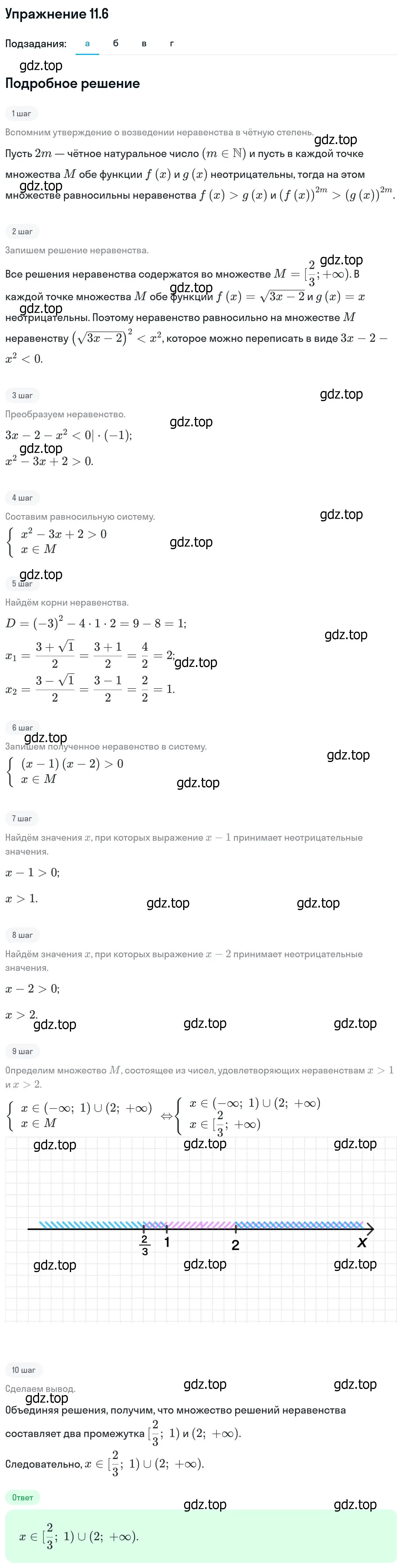 Решение номер 11.6 (страница 287) гдз по алгебре 11 класс Никольский, Потапов, учебник