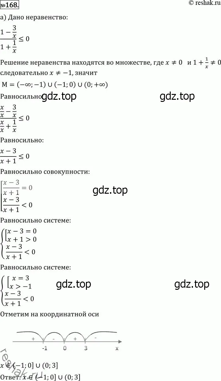 Решение 2. номер 168 (страница 424) гдз по алгебре 11 класс Никольский, Потапов, учебник