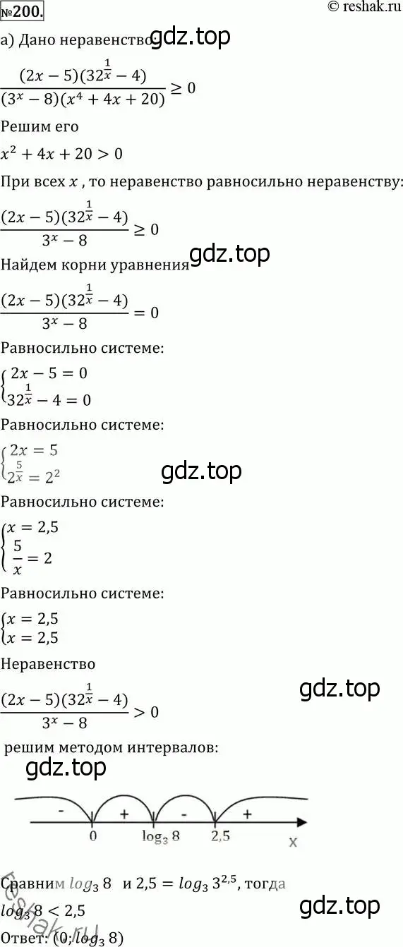 Решение 2. номер 200 (страница 426) гдз по алгебре 11 класс Никольский, Потапов, учебник