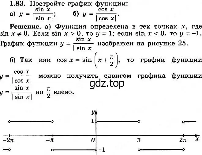 Решение 2. номер 1.83 (страница 39) гдз по алгебре 11 класс Никольский, Потапов, учебник 1 часть