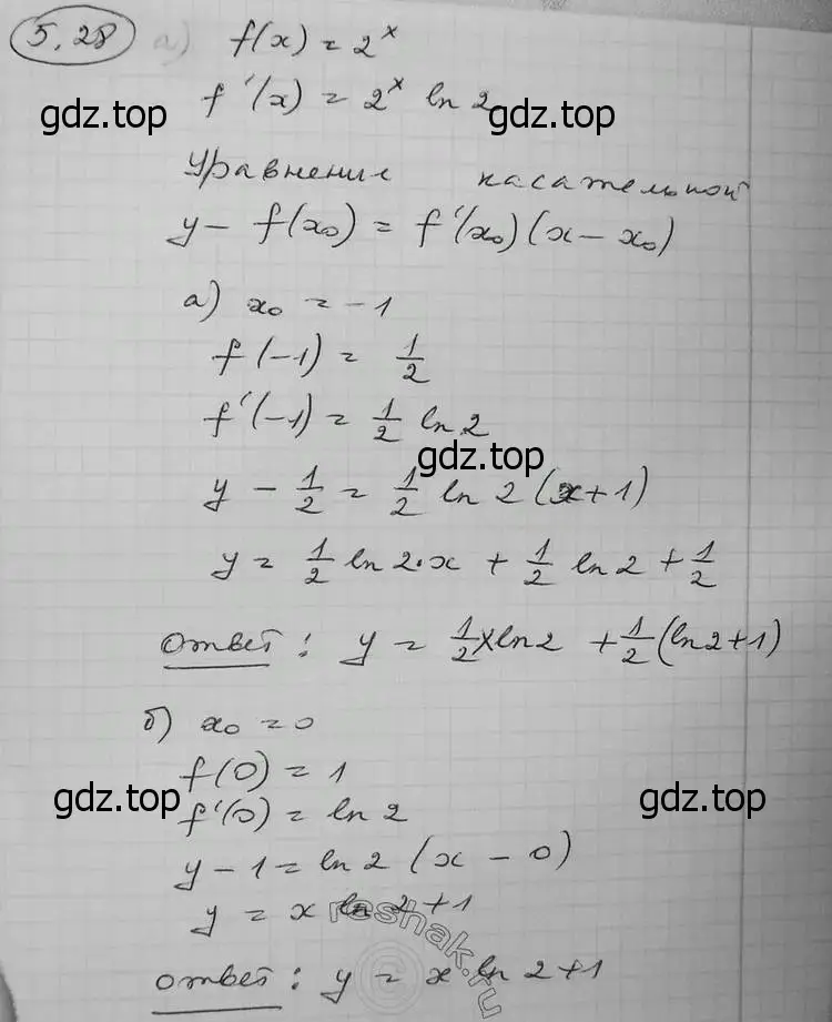 Решение 2. номер 5.28 (страница 124) гдз по алгебре 11 класс Никольский, Потапов, учебник 2 часть