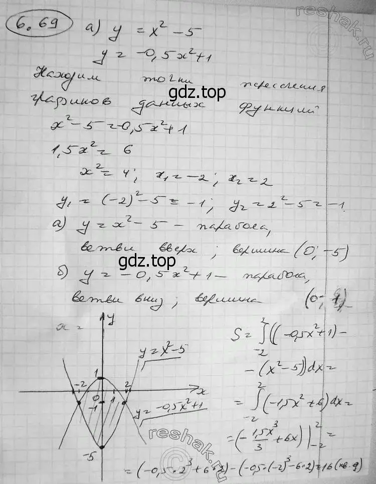 Решение 2. номер 6.69 (страница 195) гдз по алгебре 11 класс Никольский, Потапов, учебник