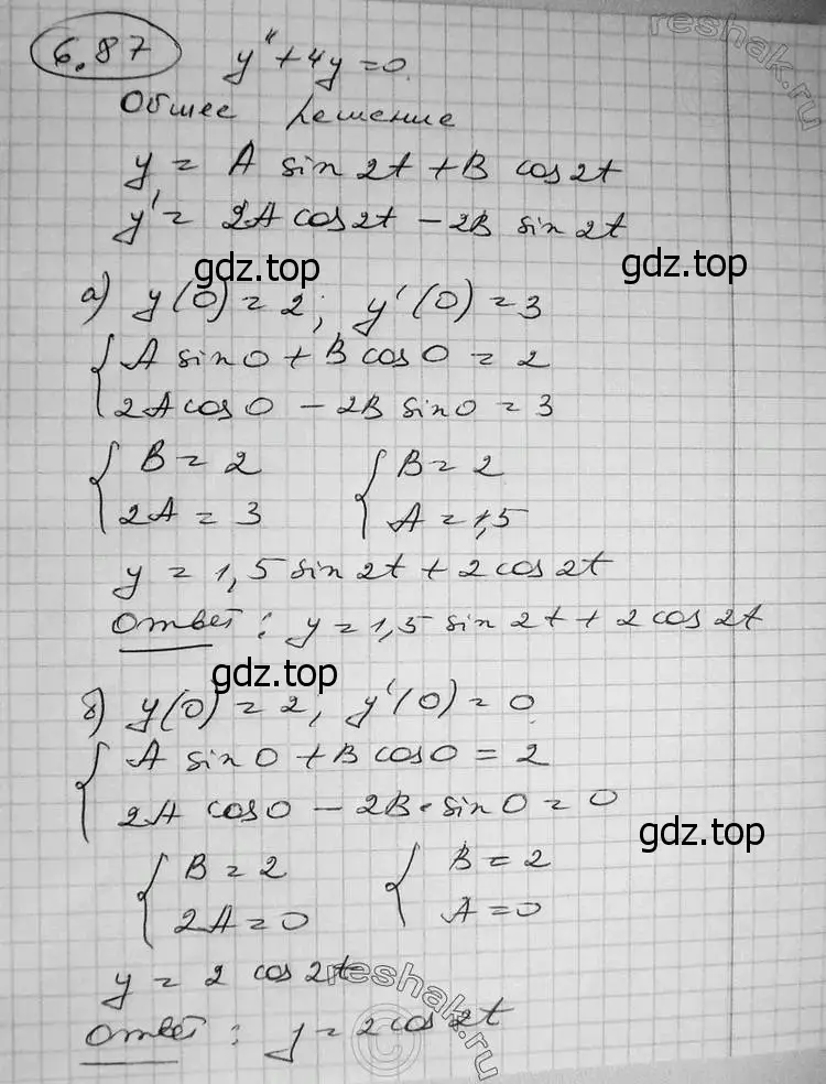 Решение 2. номер 6.87 (страница 206) гдз по алгебре 11 класс Никольский, Потапов, учебник