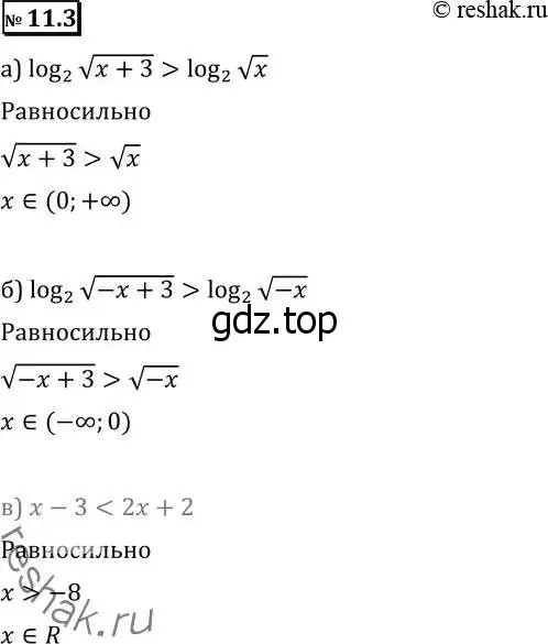 Решение 2. номер 11.3 (страница 284) гдз по алгебре 11 класс Никольский, Потапов, учебник