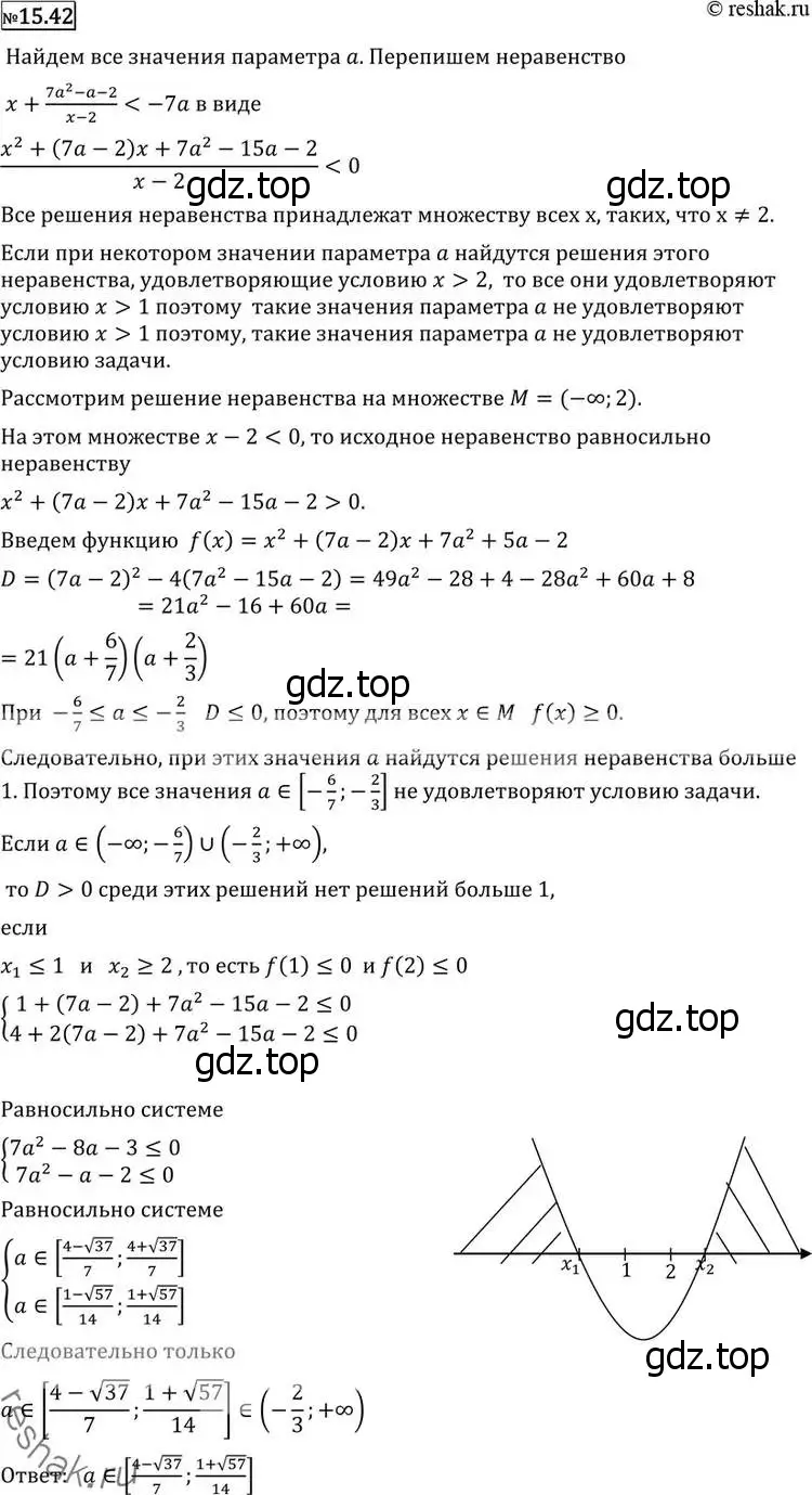 Решение 2. номер 15.42 (страница 373) гдз по алгебре 11 класс Никольский, Потапов, учебник