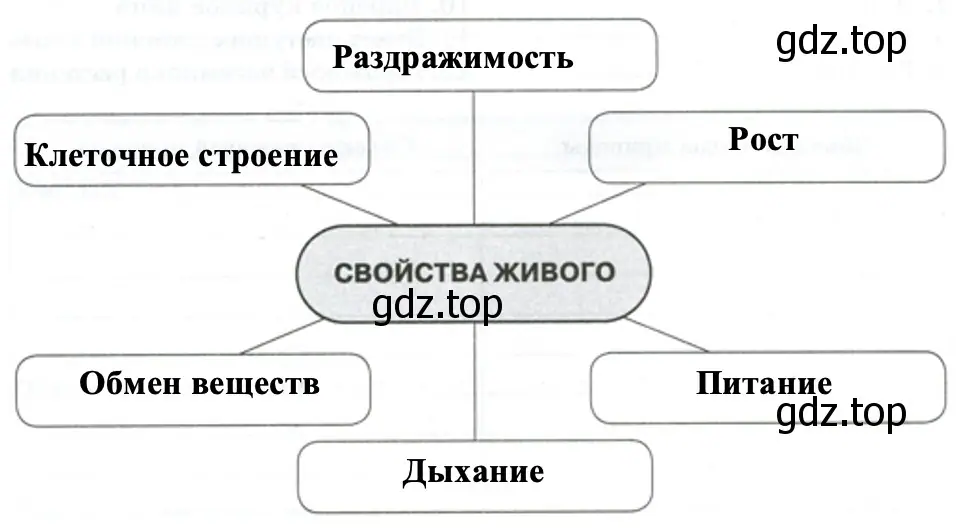 Свойства живого - биология 5 класс Пасечник Рабочая тетрадь