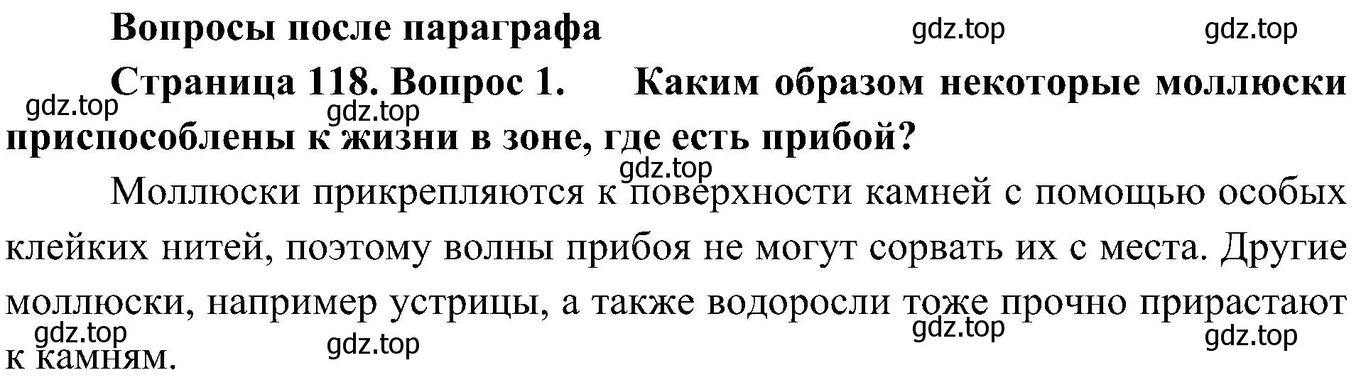 Решение номер 1 (страница 118) гдз по биологии 5 класс Пономарева, Николаев, учебник