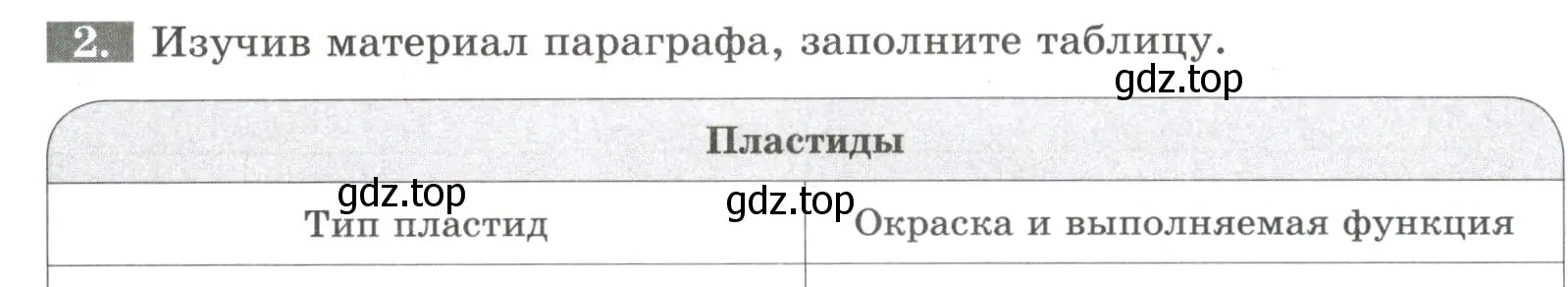 Условие номер 2 (страница 8) гдз по биологии 6 класс Пасечник, Суматохин, рабочая тетрадь