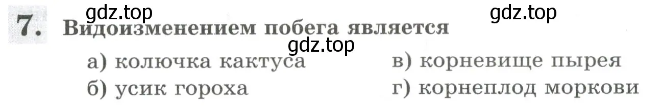 Условие номер 7 (страница 72) гдз по биологии 6 класс Пасечник, Суматохин, рабочая тетрадь