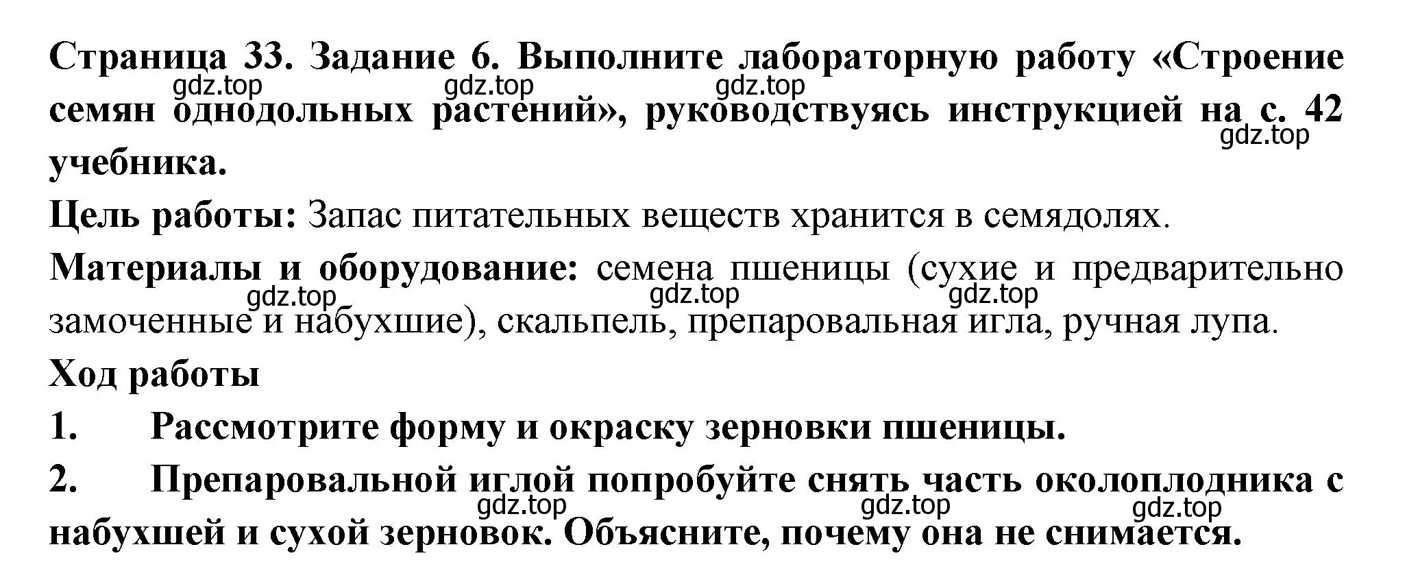 Решение номер 6 (страница 33) гдз по биологии 6 класс Пасечник, Суматохин, рабочая тетрадь