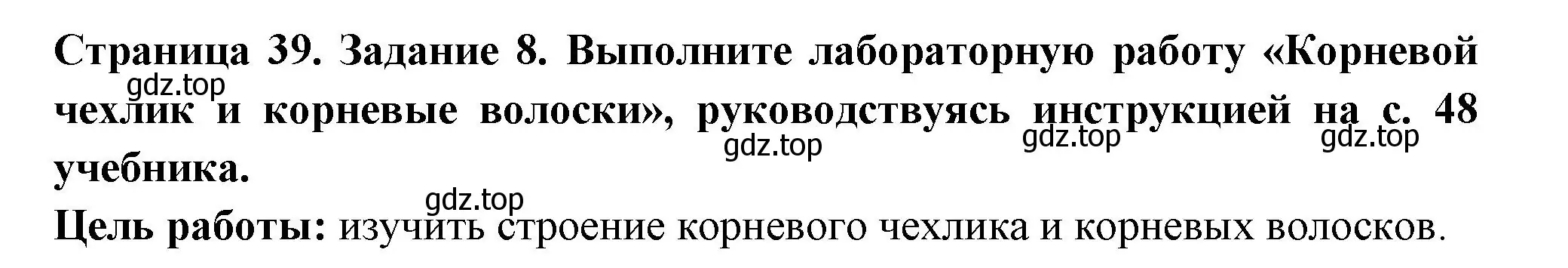 Решение номер 8 (страница 39) гдз по биологии 6 класс Пасечник, Суматохин, рабочая тетрадь