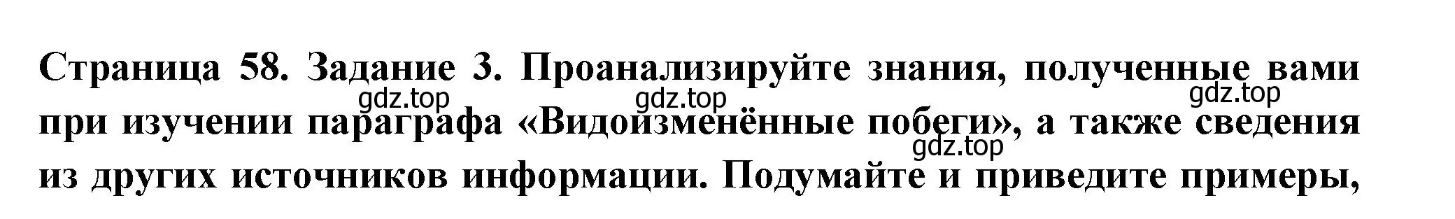 Решение номер 3 (страница 58) гдз по биологии 6 класс Пасечник, Суматохин, рабочая тетрадь