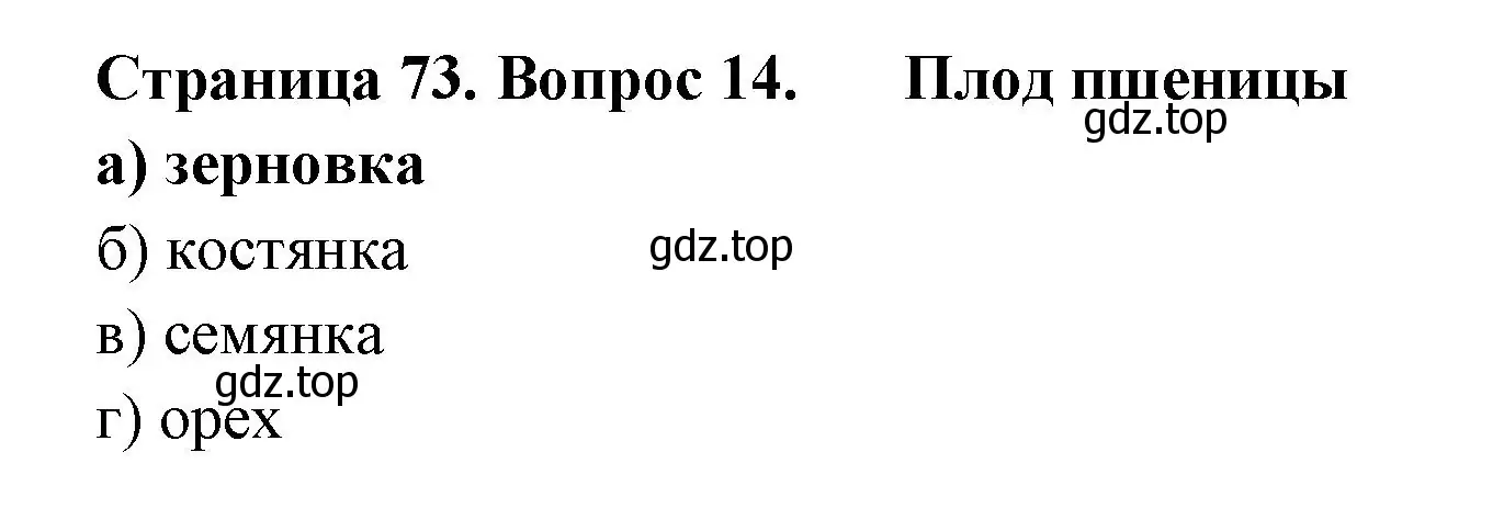 Решение номер 14 (страница 73) гдз по биологии 6 класс Пасечник, Суматохин, рабочая тетрадь