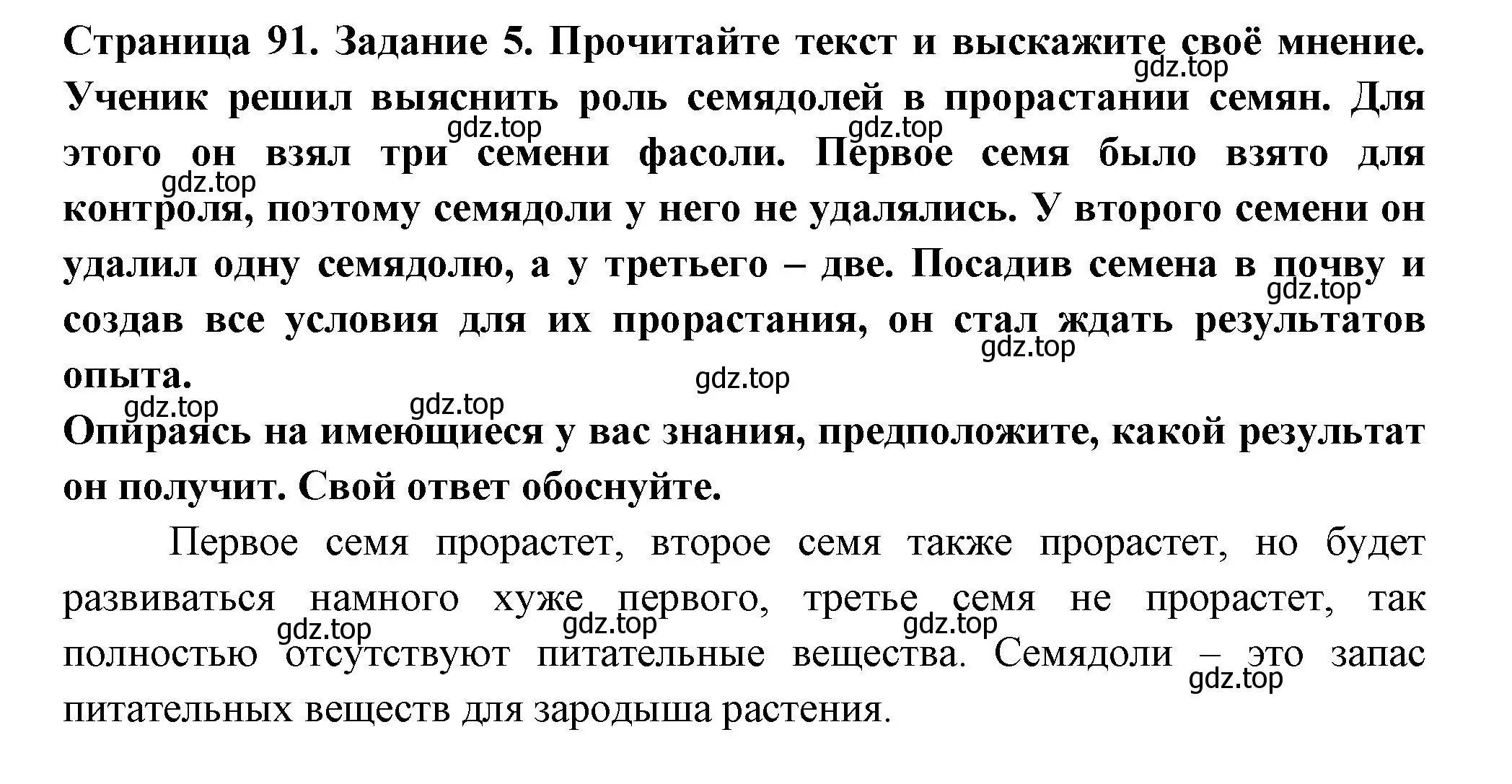 Решение номер 5 (страница 91) гдз по биологии 6 класс Пасечник, Суматохин, рабочая тетрадь