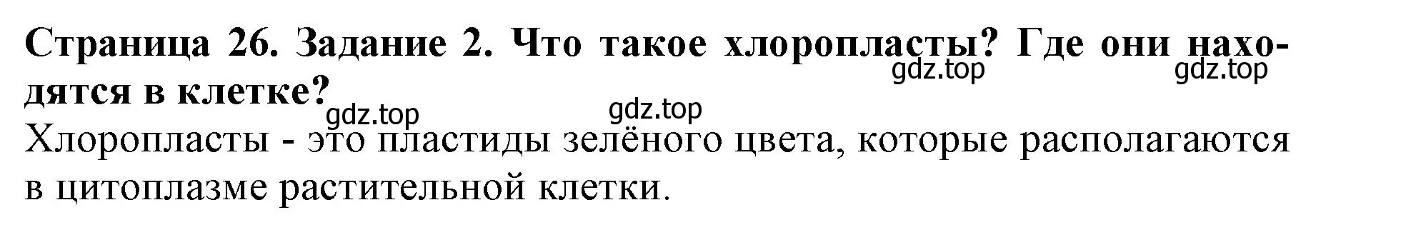 Решение номер 2 (страница 26) гдз по биологии 6 класс Пасечник, Суматохин, учебник