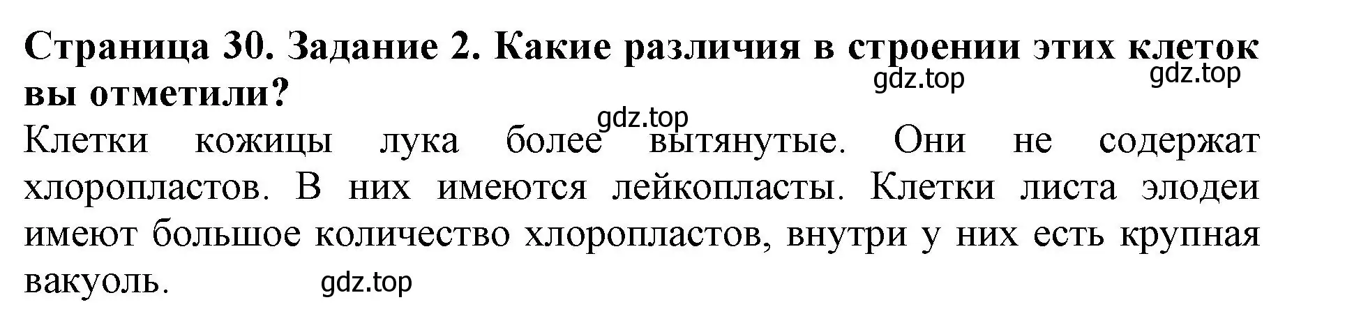 Решение номер 2 (страница 30) гдз по биологии 6 класс Пасечник, Суматохин, учебник