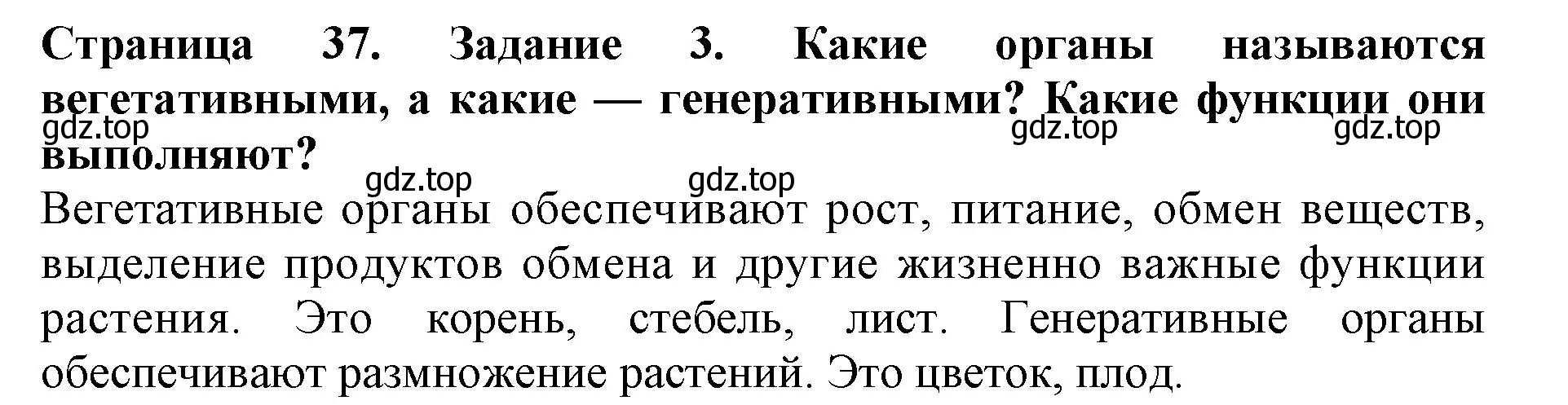 Решение номер 3 (страница 37) гдз по биологии 6 класс Пасечник, Суматохин, учебник