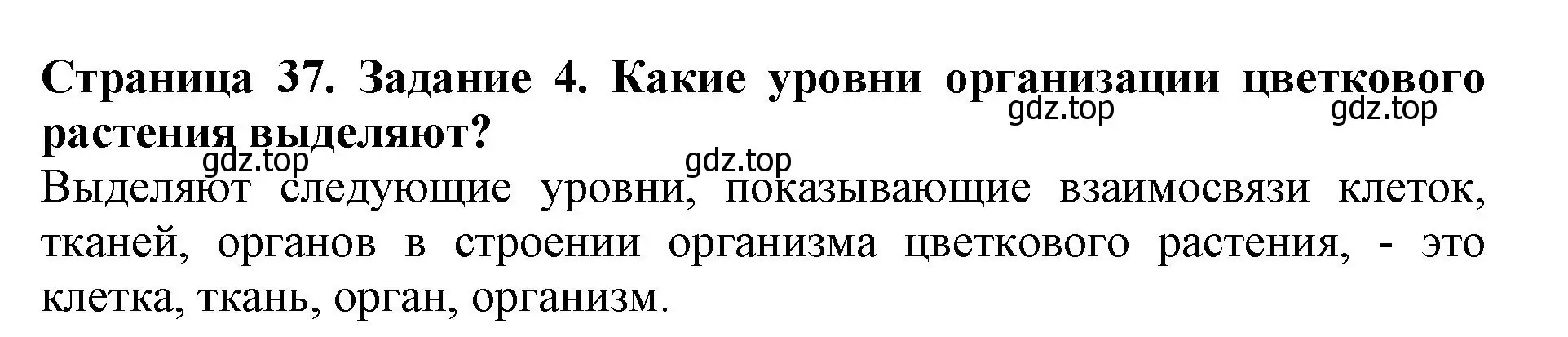 Решение номер 4 (страница 37) гдз по биологии 6 класс Пасечник, Суматохин, учебник