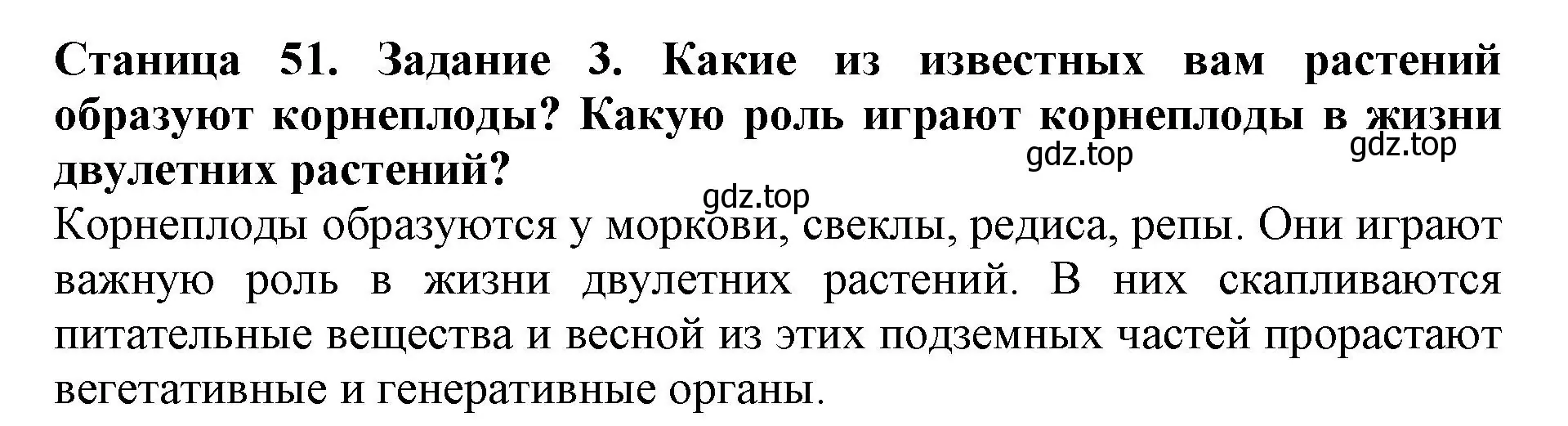 Решение номер 3 (страница 51) гдз по биологии 6 класс Пасечник, Суматохин, учебник