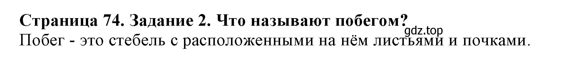 Решение номер 2 (страница 74) гдз по биологии 6 класс Пасечник, Суматохин, учебник