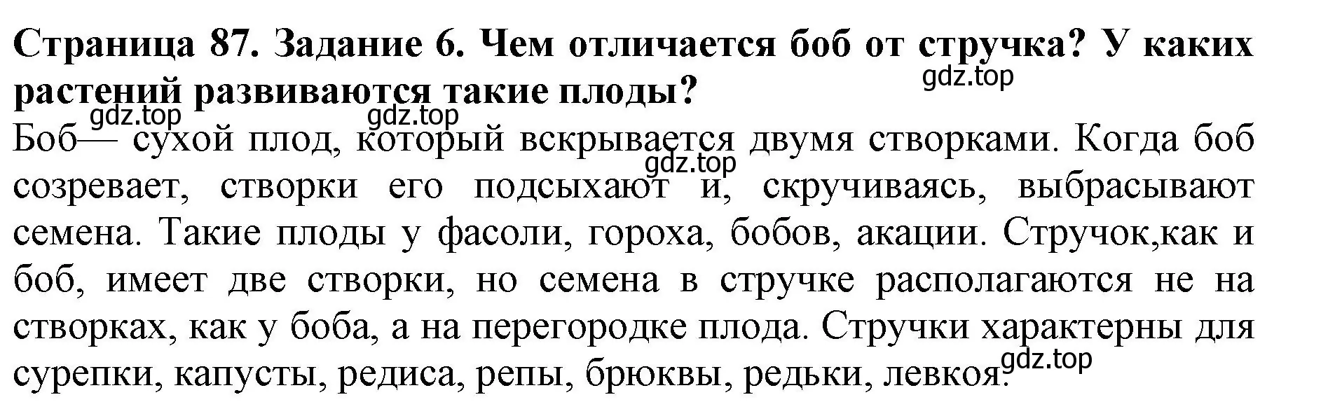 Решение номер 6 (страница 87) гдз по биологии 6 класс Пасечник, Суматохин, учебник