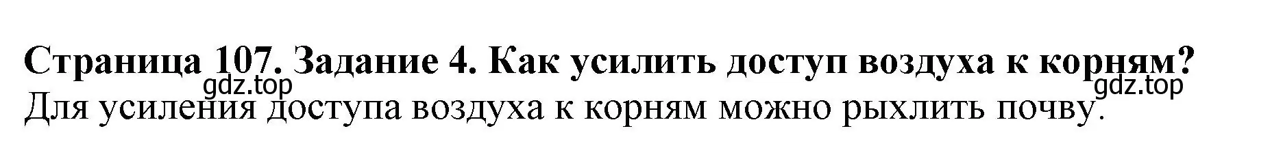 Решение номер 4 (страница 107) гдз по биологии 6 класс Пасечник, Суматохин, учебник