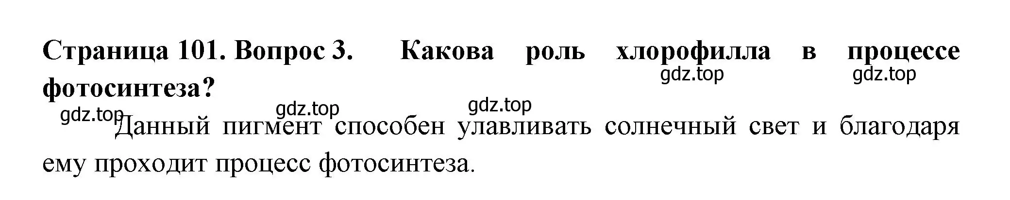 Решение 2. номер 3 (страница 101) гдз по биологии 6 класс Пасечник, Суматохин, учебник