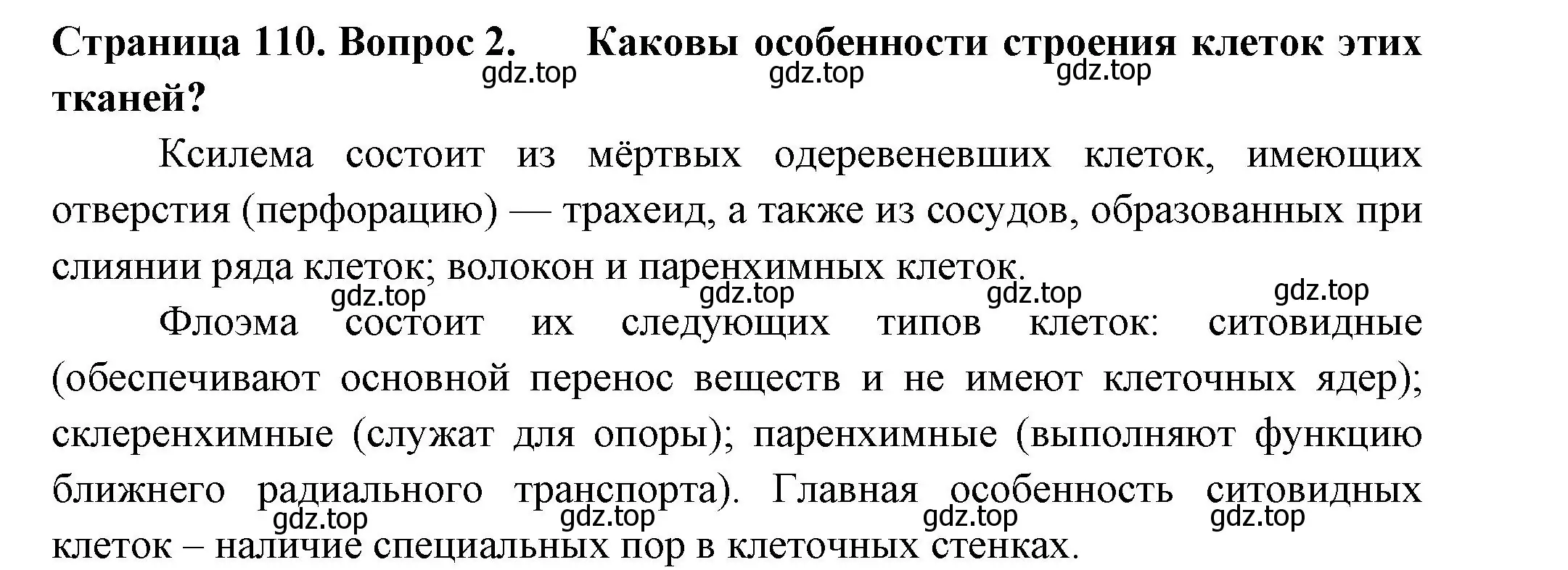 Решение 2. номер 2 (страница 110) гдз по биологии 6 класс Пасечник, Суматохин, учебник