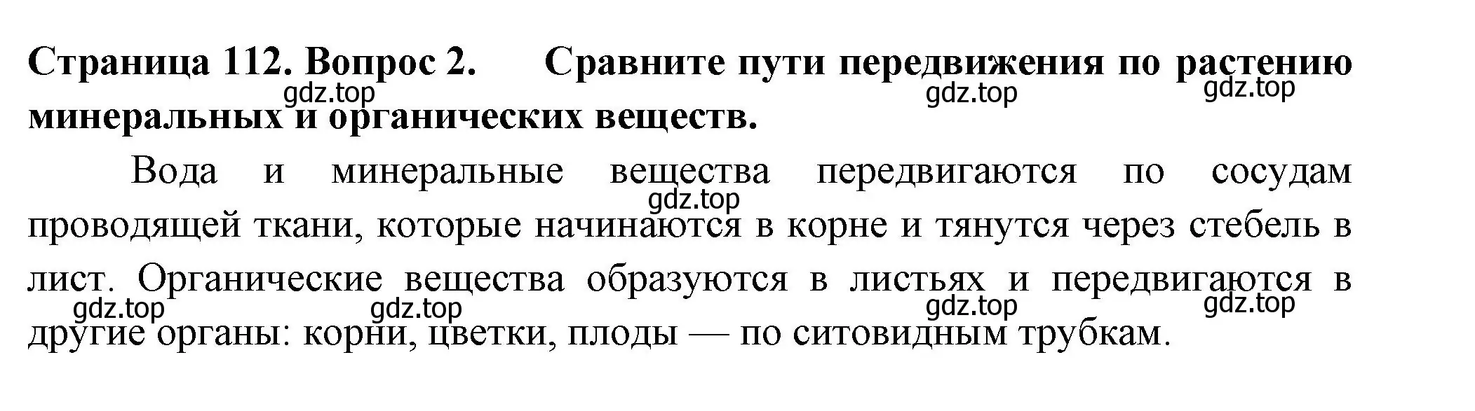 Решение 2. номер 2 (страница 112) гдз по биологии 6 класс Пасечник, Суматохин, учебник