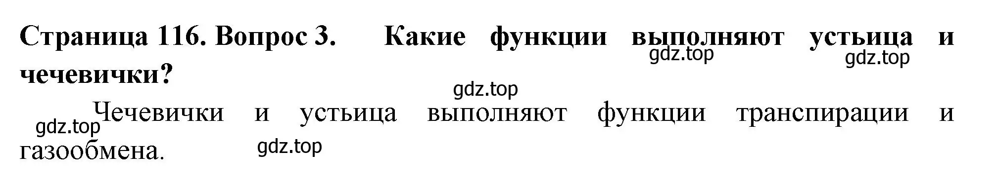 Решение 2. номер 3 (страница 116) гдз по биологии 6 класс Пасечник, Суматохин, учебник