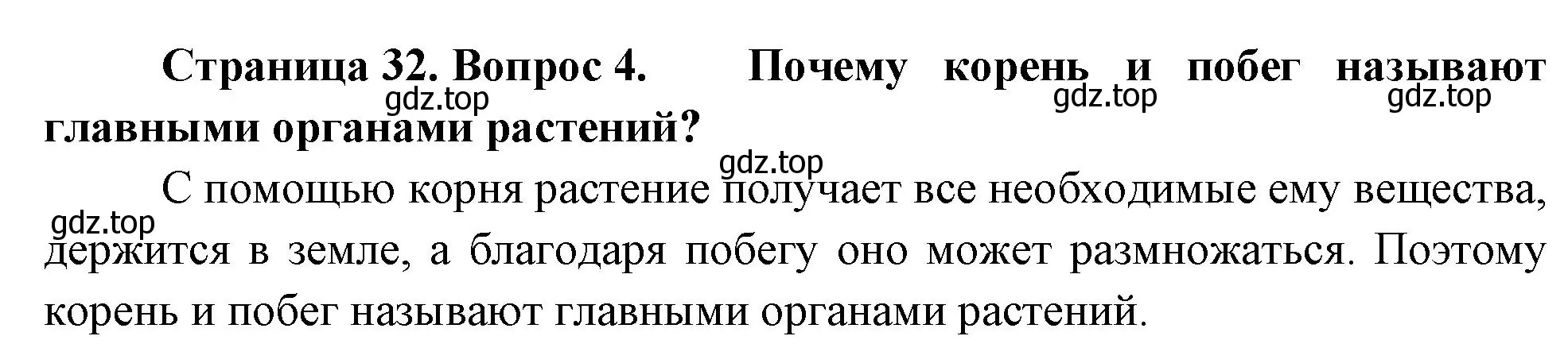 Решение номер 4 (страница 32) гдз по биологии 6 класс Пономарева, Корнилова, учебник