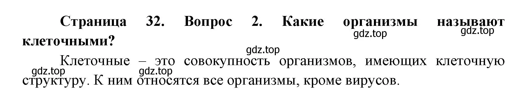 Решение номер 2 (страница 32) гдз по биологии 6 класс Пономарева, Корнилова, учебник