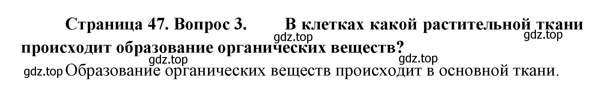 Решение номер 3 (страница 47) гдз по биологии 6 класс Пономарева, Корнилова, учебник