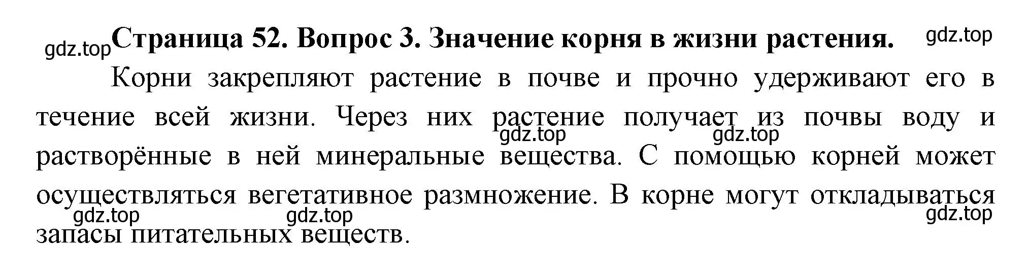 Решение номер 3 (страница 52) гдз по биологии 6 класс Пономарева, Корнилова, учебник