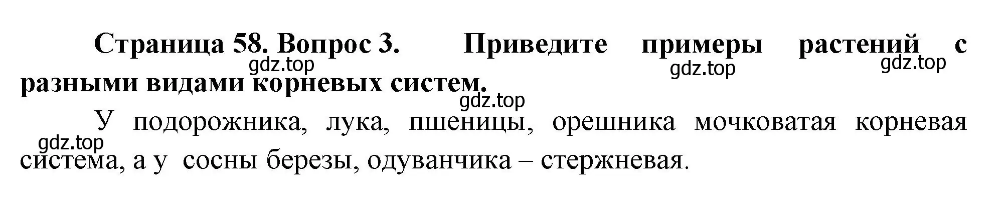 Решение номер 3 (страница 58) гдз по биологии 6 класс Пономарева, Корнилова, учебник