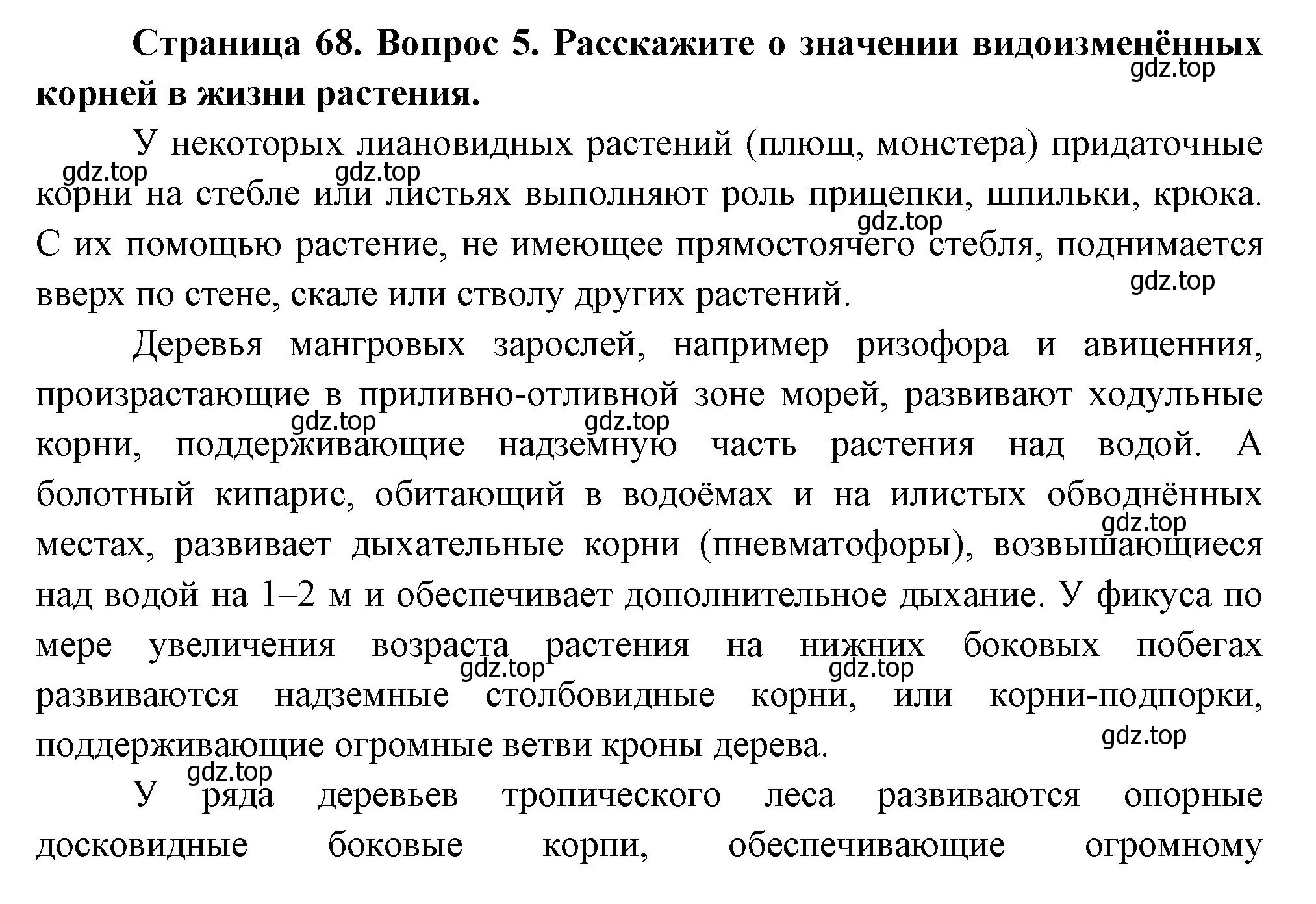 Решение номер 5 (страница 68) гдз по биологии 6 класс Пономарева, Корнилова, учебник