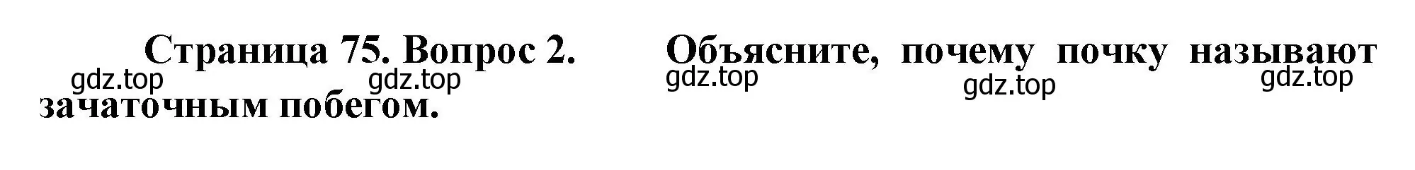 Решение номер 2 (страница 75) гдз по биологии 6 класс Пономарева, Корнилова, учебник