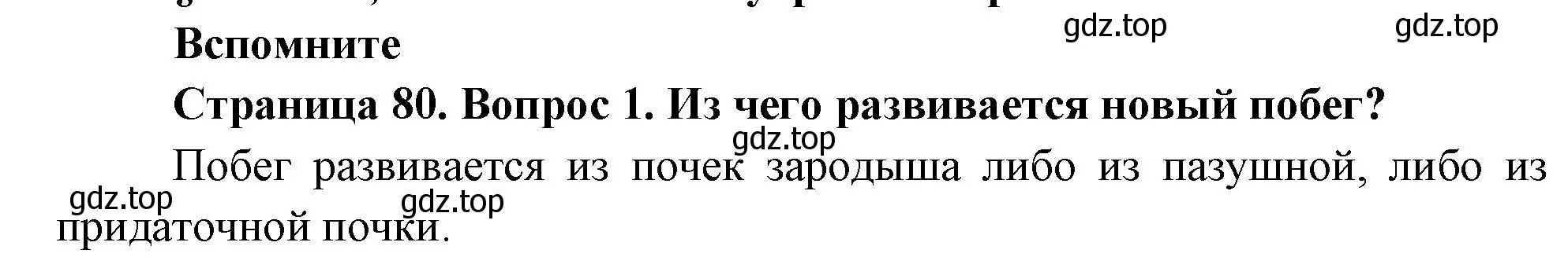 Решение номер 1 (страница 80) гдз по биологии 6 класс Пономарева, Корнилова, учебник