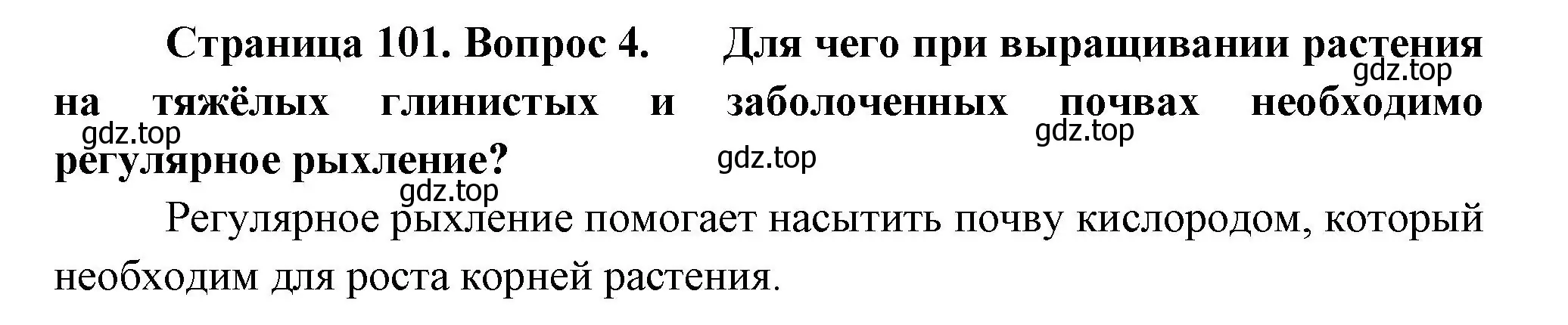 Решение номер 4 (страница 101) гдз по биологии 6 класс Пономарева, Корнилова, учебник