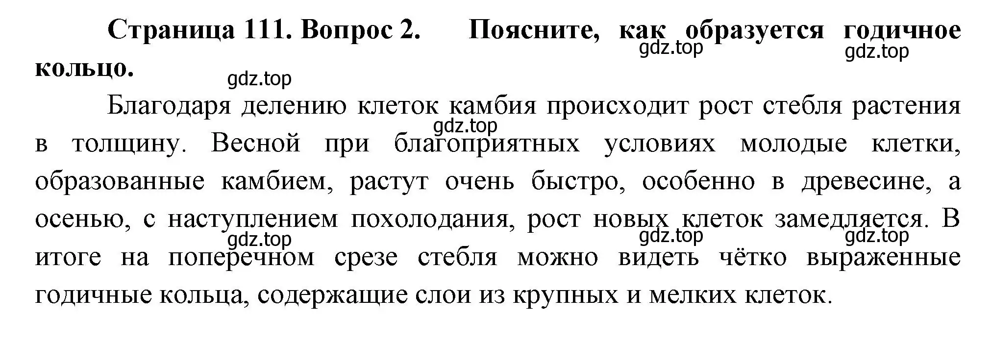 Решение номер 2 (страница 111) гдз по биологии 6 класс Пономарева, Корнилова, учебник