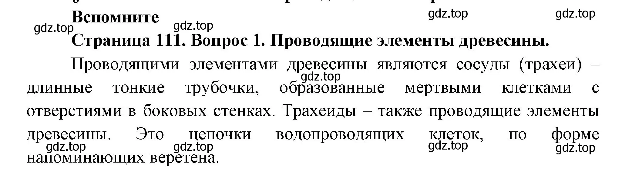 Решение номер 1 (страница 111) гдз по биологии 6 класс Пономарева, Корнилова, учебник