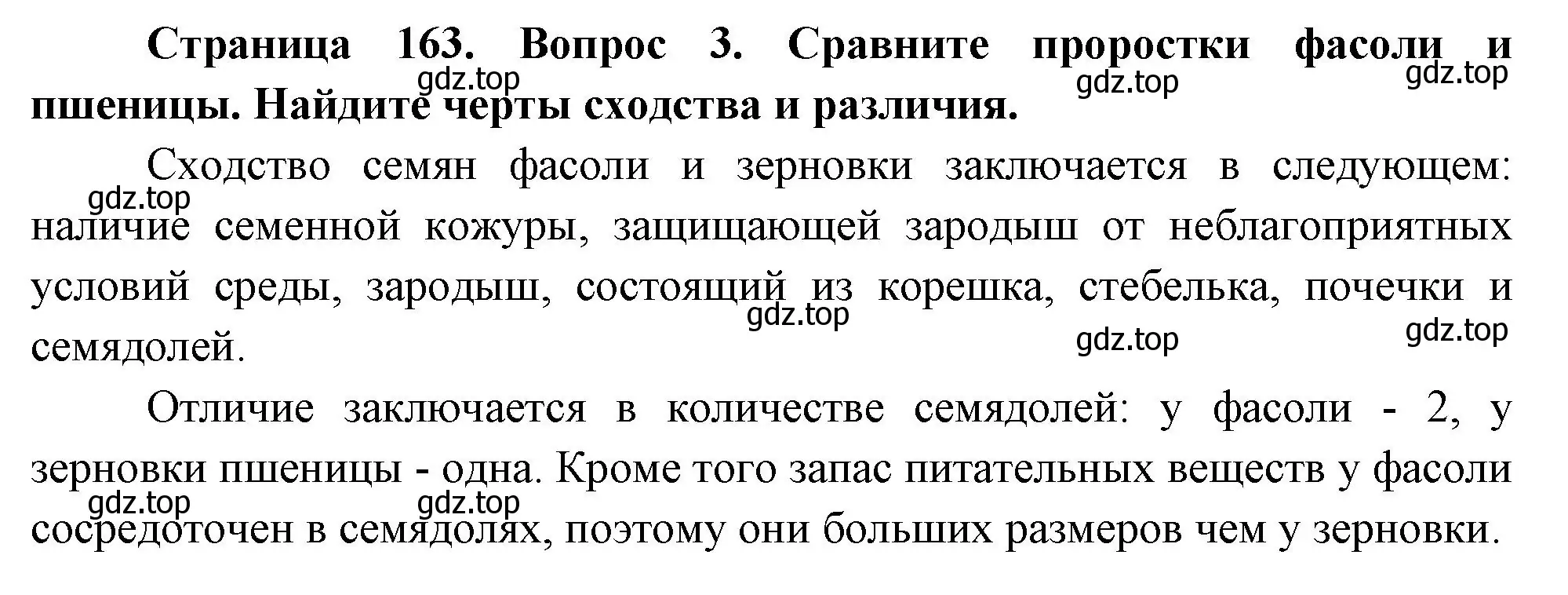 Решение номер 3 (страница 163) гдз по биологии 6 класс Пономарева, Корнилова, учебник