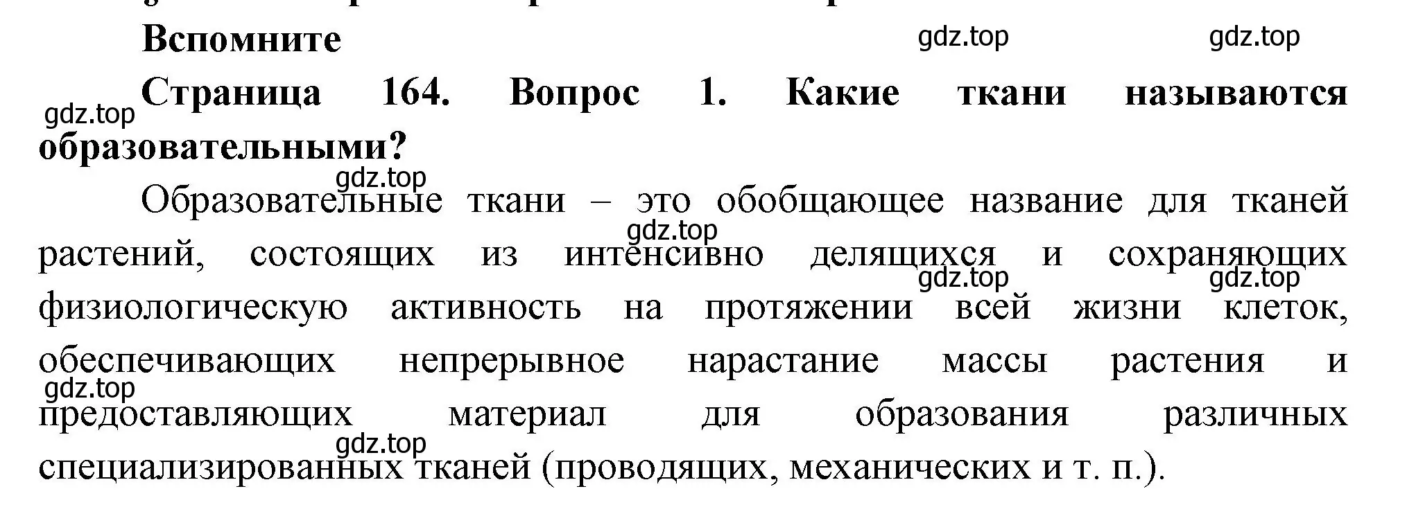 Решение номер 1 (страница 164) гдз по биологии 6 класс Пономарева, Корнилова, учебник