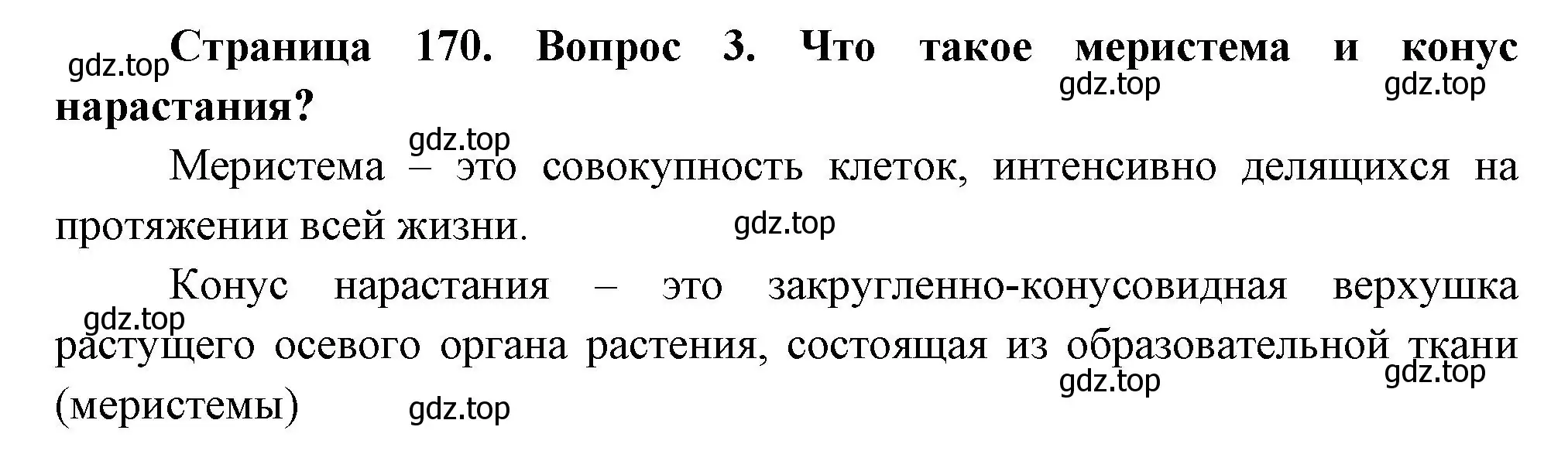 Решение номер 3 (страница 170) гдз по биологии 6 класс Пономарева, Корнилова, учебник